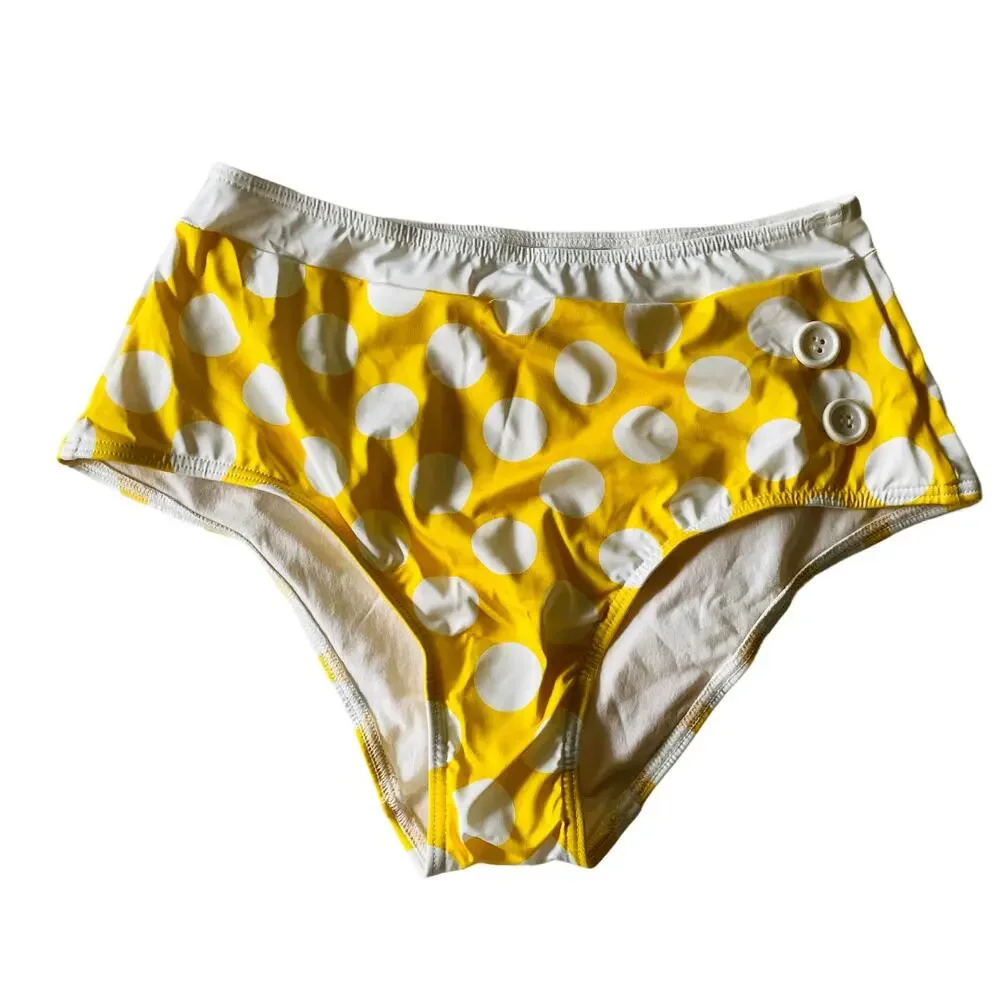 ModCloth Allihop Sunflower Polka Dot Bikini Bottom